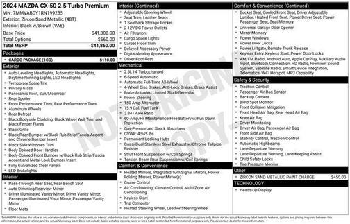 2024 Mazda CX-50 2.5 Turbo Premium Package