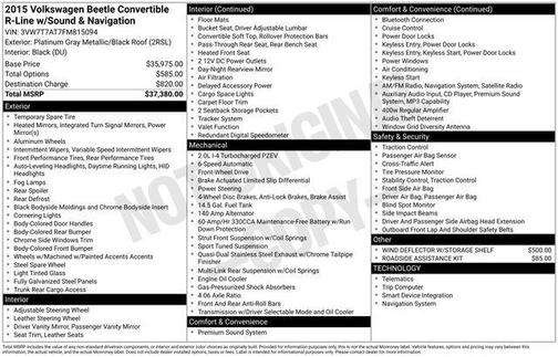 2015 Volkswagen Beetle 2.0T R-Line