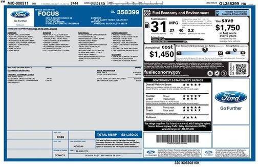 Blue Candy 2016 Ford Focus SE