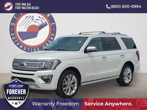 White Platinum Metallic Tri-Coat 2019 Ford Expedition Platinum