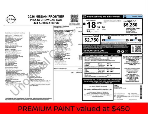 2026 Nissan Frontier PRO-4X