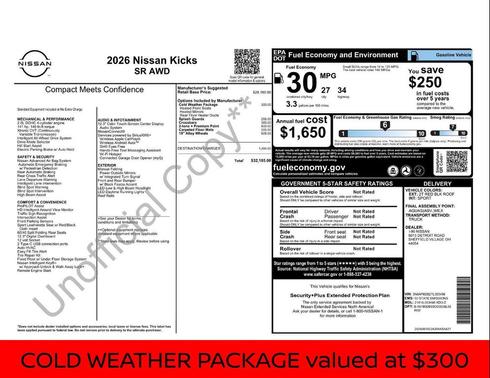2026 Nissan Kicks SR