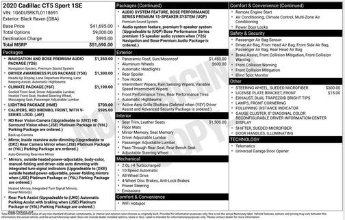 2020 Cadillac CT5 Sport RWD