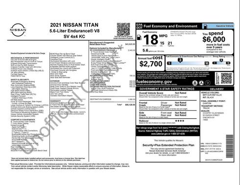 Gun Metallic 2021 Nissan Titan SV