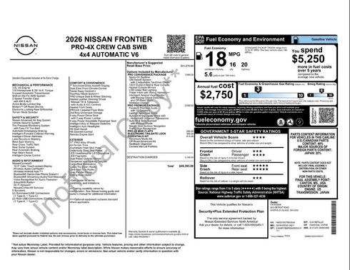 Gun Met 2026 Nissan Frontier PRO-4X