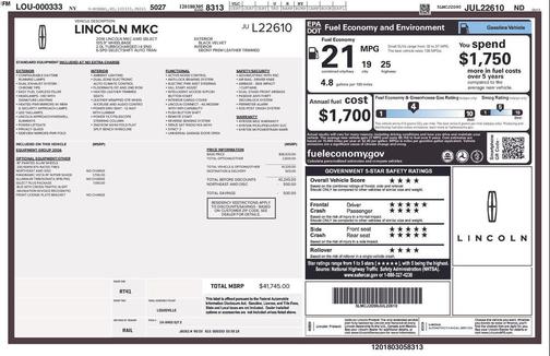 2018 Lincoln MKC Select