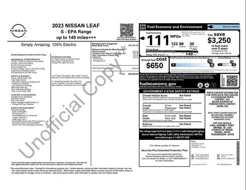 2023 Nissan Leaf S 40 kWh