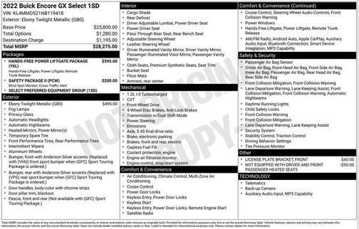 2022 Buick Encore GX Select