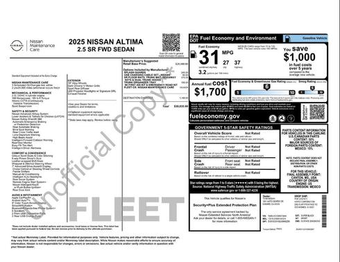 2025 Nissan Altima SR FWD