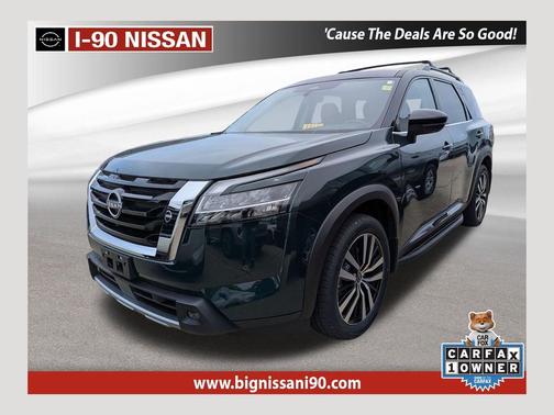 Obsidian Green Pearl/Super Black 2024 Nissan Pathfinder Platinum 4WD