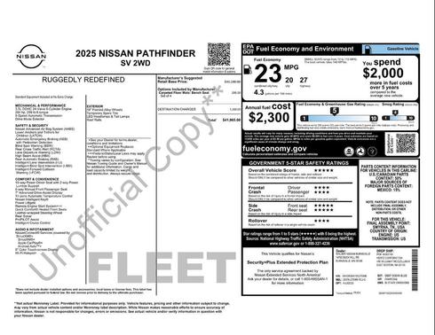 Deep Ocean Blue 2025 Nissan Pathfinder SV FWD