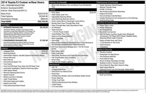 2014 Toyota FJ Cruiser Base