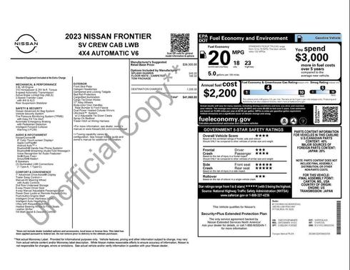 2023 Nissan Frontier SV