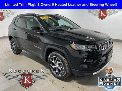 Diamond Black Crystal Pearlcoat 2024 Jeep Compass Limited