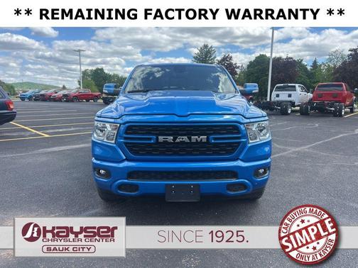 Hydro Blue Pearlcoat 2022 RAM 1500 Big Horn/Lone Star