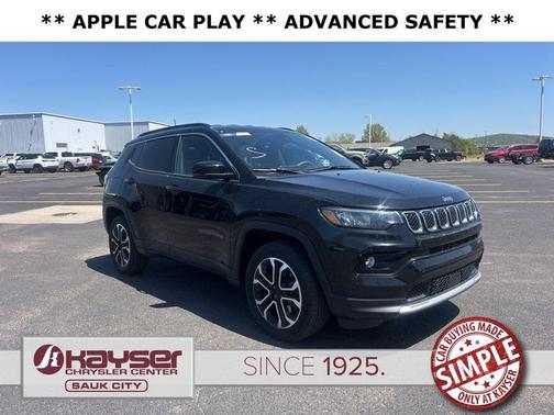 Diamond Black Crystal Pearlcoat 2024 Jeep Compass Limited