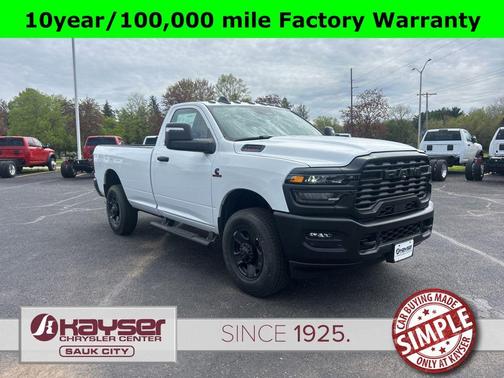 Bright White Clearcoat 2026 RAM 3500 Tradesman Regular Cab 4x4 8' Box