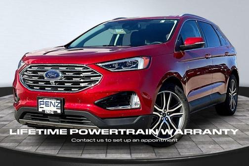 Red 2022 Ford Edge Titanium