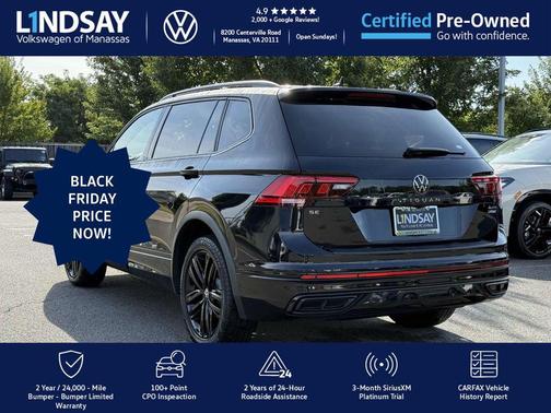 2022 Volkswagen Tiguan 2.0T SE R-Line Black 4MOTION
