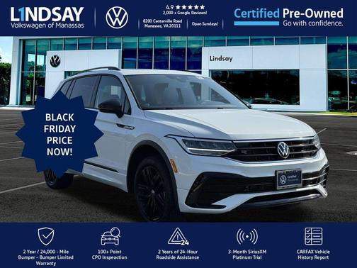 2022 Volkswagen Tiguan 2.0T SE R-Line Black 4MOTION