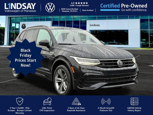 2022 Volkswagen Tiguan 2.0T SE R-Line Black 4MOTION