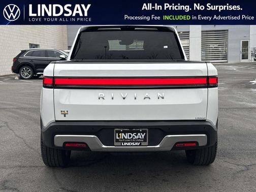 Glacier White 2023 Rivian R1T Adventure Quad Motor Large Pack