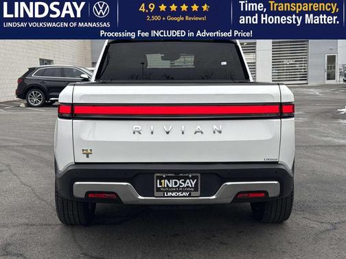 Glacier White 2023 Rivian R1T Adventure Quad Motor Large Pack