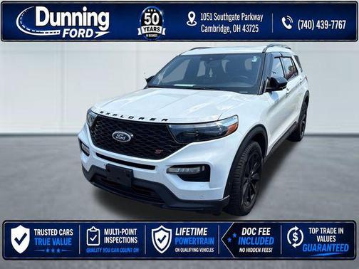 Star White Metallic Tri-Coat 2020 Ford Explorer ST