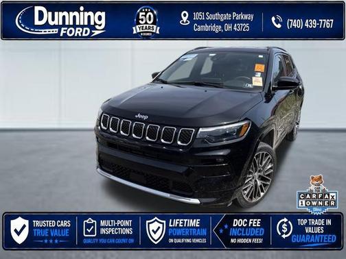 Diamond Black Crystal Pearlcoat 2023 Jeep Compass Limited