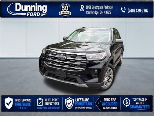 Agate Black Metallic 2025 Ford Explorer Active 4WD