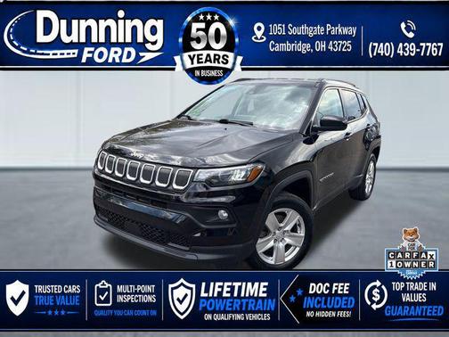 Diamond Black Crystal Pearlcoat 2022 Jeep Compass Latitude