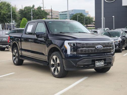 Blue 2023 Ford F-150 Lightning Platinum