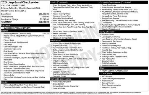 Baltic Gray Metallic Clearcoat 2024 Jeep Grand Cherokee 4xe Base