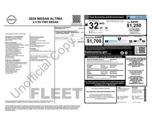 Brilliant Silver Metallic 2024 Nissan Altima 2.5 SV