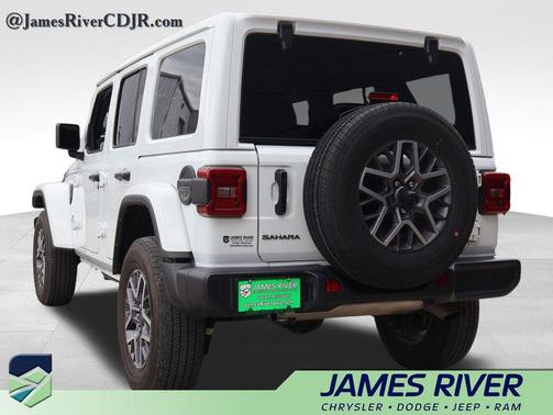 Bright White Clearcoat 2025 Jeep Wrangler 4-Door Sahara 4x4