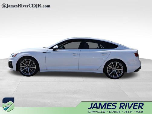 Glacier White Metallic 2025 Audi A5 Sportback 45 S Line Premium