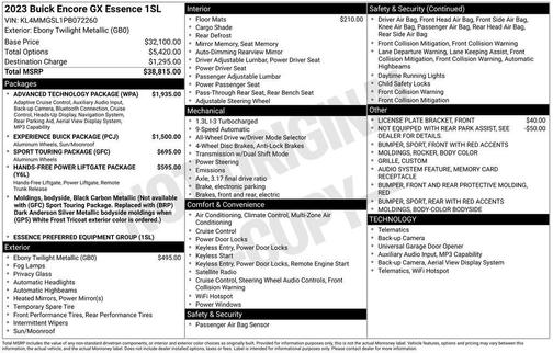 Ebony Twilight Metallic 2023 Buick Encore GX Essence