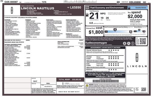 Blue Diamond Metallic 2019 Lincoln Nautilus Reserve