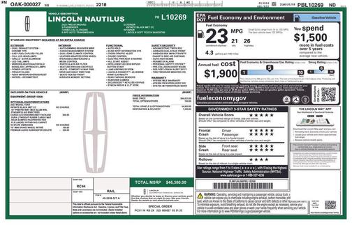 Infinite Black Metallic Clearcoat 2023 Lincoln Nautilus Standard