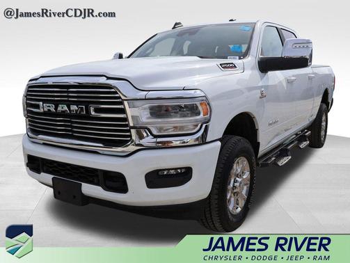 Bright White Clearcoat 2024 RAM 2500 Laramie Crew Cab 4x4 6'4' Box