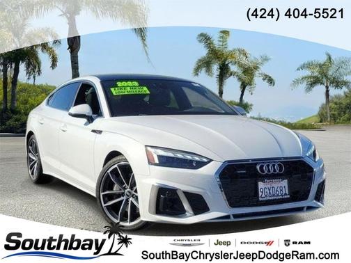 Glacier White Metallic 2023 Audi A5 Sportback 45 S Line Premium Plus