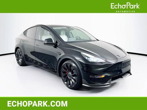 Solid Black 2025 Tesla Model Y Performance