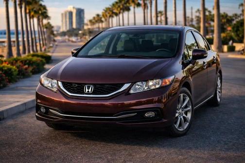 Burgundy 2015 Honda Civic LX