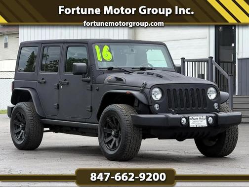 Black 2016 Jeep Wrangler Unlimited Rubicon