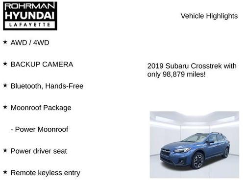 Quartz Blue Pearl 2019 Subaru Crosstrek 2.0i Limited