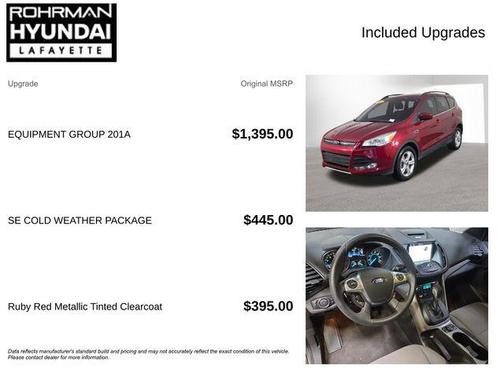 Ruby Red Metallic 2016 Ford Escape SE