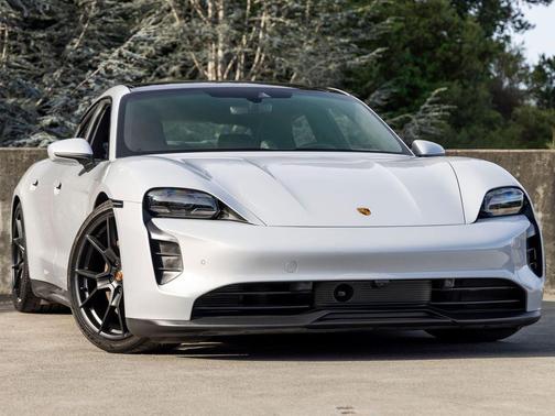 Ice Grey Metallic 2024 Porsche Taycan GTS