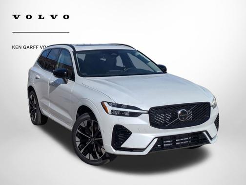 Crystal White Metallic 2026 Volvo XC60 Plug-In Hybrid Plus, T8 AWD Electric/Gasoline, Dark