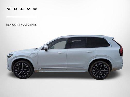 Crystal White Pearl 2026 Volvo XC90 Plug-In Hybrid Plus, T8 AWD, Electric/Gasoline, Bright, 7 Seats