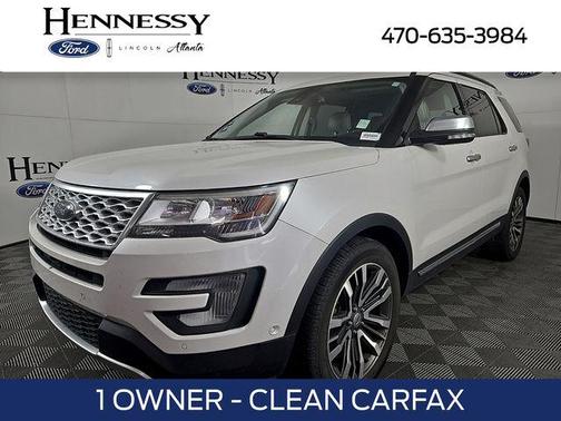 White Platinum 2017 Ford Explorer Platinum